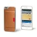 Distil Union Wally Wallet Case for iPhone 6 - Genuine Leather Protective Case (Frost/Brown)