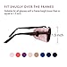 Astropic Silk Eye Patch for Adults Kids Glasses to Cover Either Eye (Medium, English Rose Pink)