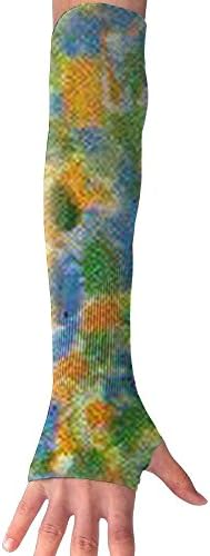 Seurat Detail Cooling Arm Compression Long Sleeve Sun Guard - For Women, Men, Kid &amp; Youth - For Outdoor Cycling Bicycle