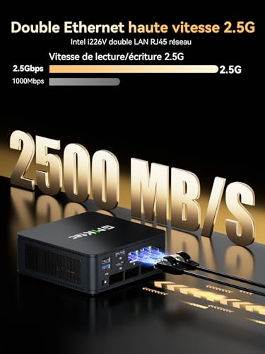 GMKtec M6 Ultra Mini PC Games with Ryzen 7640HS (Replacement for 6600H/6800U), 16GB DDR5 RAM, 512GB SSD, Dual NIC LAN 2.5GbE, 4K Triple Display, WiFi 6, USB4, BT 5.2, DP, HDMI 2.0