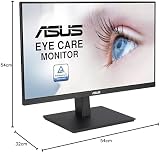 ASUS VA24EQSB 23.8" Full HD IPS 75Hz Adaptive-Sync Eye Care Monitor DisplayPort view 6