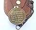 Neovivid Brass Compass Engraved with Thoreau's Go Confidently Quote and Stamped Leather Case, Boy Scouts Gifts