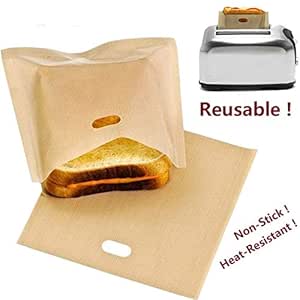 5 bolsas de pan reutilizables para tostadoras de sándwich ...