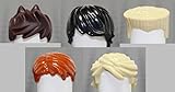 LEGO Ninjago Ninja Set of 5 hair pieces (LOOSE) fits - Lloyd, Cole, Kai, Jay, & Zane