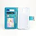 IZENGATE Wallet Case Designed for Samsung Galaxy S5 - PU Leather Flip Cover Folio with Stand (Turquoise Blue)