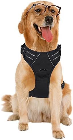 PHILWIN Dog Harness No-Pull Pet Harness Adjustable Outdoor Pet Vest 3M Reflective Oxford Material Vest for Dogs Easy Control for Medium Large Dogs (Medium)