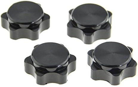 Black 17mm RC 1:8 Wheel Rim Hex Hub Cover Aluminum Alloy for On-road Racing Car Upgrade Parts Pack of 4