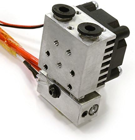 Dual Input Single Nozzle Metal Hot End for RepRap 3D Printer Bowden Extruder 1.75mm Filament 0.4mm Nozzle