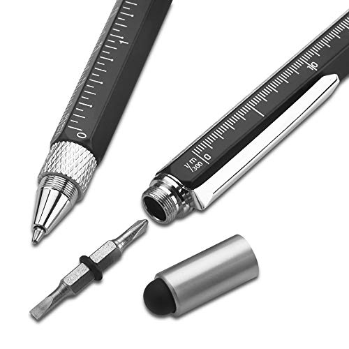 ETCBUYS Screwdriver Pen Pocket Multi-Tool 6 in 1 - Multi-Functional & Sturdy Aluminum DIY Tool, with Screwdriver, Stylus, Bubble Level, Ruler & Phillips Flathead Bit. Unique Gift Idea (3 Piece, Set) - Thumbnail 3