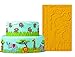 Mity rain Jungle Safari Animal Fondant Mold - 3D Lace Zoo Silicone Embossing Mold for Candy Chocolate Gumpastes Cake Cupcake Decoration