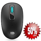Wireless Mouse (Battery Included), FD M510c 2.4G Mini Silent Click Cordless Mouse, Optical Travel Mice with Nano USB Receiver for Desktop, Laptop, Computer, PC, Chromebook and Notebook (Black)