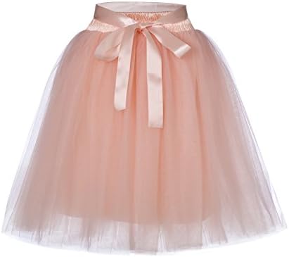 Women's High Waist Princess Tulle Skirt Adult Dance Petticoat A-line Wedding Party Tutu