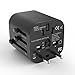 Travel Adapter Worldwide All in One Universal Travel Adaptor Wall AC Power Plug Adapter Wall Charger Dual USB Charging Ports USA EU UK AUS(Black)