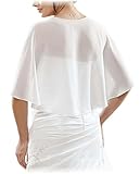Lafee Bridal Chiffon Bridal Evening Scarves Wraps Shawls for Bridesmaid Prom Wedding
