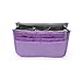 Potelin Women's Multifunction Cosmetic Handbag,Travel Thicken Double Zipper Organizer Wash Bag (1Pcs,Purple)