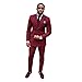 Yanlu Double Breasted Burgundy Wedding Suits 2 Pieces Men Suits Groom Tuxedos