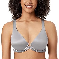 DELIMIRA Women's Front Closure Racerback Bras Plus