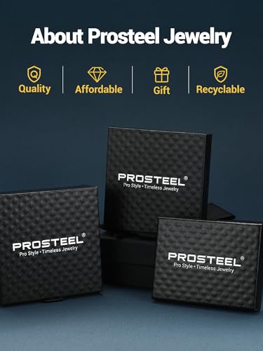 PROSTEEL Byzantine Chain Men 4 mm/6 mm Byzantine Necklace Stainless Steel Silver Gold Black Men's Jewellery Hip Hop Punk Rock 46 cm-76 cm