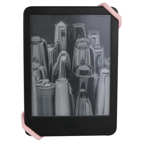 ZhaoCo Universal Non-Slip Silicone Hand Strap Finger Grip Holder for 6-8" Kindle eReaders Fire Tablet - Kobo/Voyaga/Lenovo/Sony Kindle E-Book Tablet (Pink (New Version))