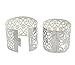 CB Accessories Napkin Ring Set of 24 Laser Cut Foil Paper for Table Decoration, Dinner Parties, Weddings, Special Events and Catering Services (Silver)