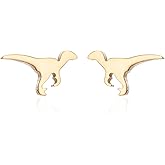 Minimalist Small Dinosaur Stud Earrings for Women Stainless Steel Hypoallergenic Tiny Cute Animal Dragon Cartilage Tragus Post Fashion Polished Dainty Birthday Jewelry