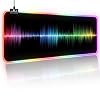 RGB Gaming Mouse Pad – Large Led Mouse Mat, 2020 Newest Melody Design with Smoothly Waterproof Surface, Non-Slip Rubber…