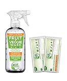 Eat Cleaner Fruit and Vegetable Wash Bundle Includes One 12 Oz Spray Veggie Wash and Two Powder Packs That Wash Up to 60lbs of Produce, Removes Harmful Residue Water Can’t, Patented and Lab Proven