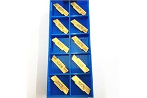 GBJ-1 GBJ MGMN300-M Carbide Grooving Inserts Tin Coated Carbide Turning Inserts for steel and stainless iron Lathe Inserts Cutters for MGEHR/MGIVR Lathe Grooving Cut-Off Inserts
