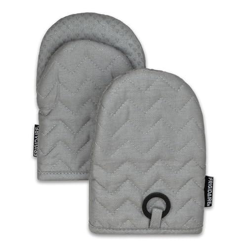 Frigidaire Kelly 2-Pack Cotton and Neoprene Mini Oven Mitts, Heat Resistant, An…