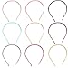 Metal Headband with Teeth Comb Hairband Hair Head Bands Headwear Accessory for Girls Women,Set of 9 Pcs (Assorted Color)