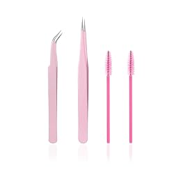 KLDKUST Stainless Steel Eyelash Extension Tweezers