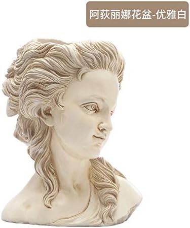 HONIC 1 piece succulent plant flower pot the head of elegant Greek goddess bonsai planter garden pots hand crafts home desktop decor