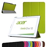 Acer Iconia One 10 B3-A20 Slim Shell Case,Mama Mouth Ultra Slim Lightweight 3-folding PU Leather Standing Cover For 10.1