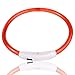 LED Dog Necklace Collar,USB Rechargeable Safety Waterproof Light up Adjustable Flashing Pet Neck Loop by fashion&cool