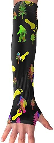 Bigfoot Footprint Anti-UV Cuff Sunscreen Glove Outdoor Driving Half Refers Model Arm Sleeve For Riding Bicycles Fishing Running Climbing Unisex