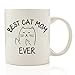 Best Cat Mom Ever Middle Finger Funny Coffee Mug 11 oz - Top Christmas Gifts For Mom - Unique Gift For Her, Women - Perfect Novelty Birthday Present Idea For Cat Lady or Owner