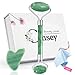 Jade Roller for Face Gua Sha Set Facial Natural Stone Massager Anti-Aging Roller Body Eyes Neck Lymphatic Drainage Tool Reduce Wrinkles Womens Gifts