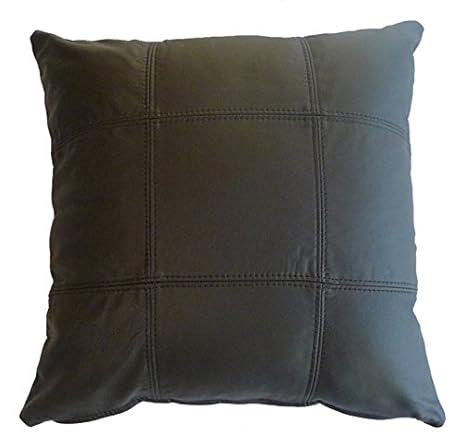 Pnh Real Leather Scatter Cushion Large 53cm X 53cm Brown