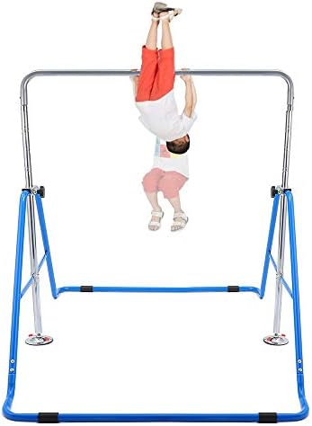 Oeyal Expandable Gymnastics Bars Adjustable Height Gymnastic Horizontal Bars Junior Training Bar Children Folding Training Monkey Bars for Kids