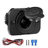 Cigarette Lighter Socket adapter Car Power Outlet Socket Receptacle 12V Waterproof Plug with Wire Fuse DIY Kit By ZHSMS