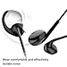 MXditect 2 Pack Sports Earphones with Horn Earbuds with Mic Stereo Wired In-Ear Earphones 3.5MM Jack Headphones for iPhone/Android Black