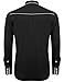COOFANDY Men's Long Sleeve Embroidered Shirt Slim Fit Casual Button Down Shirts
