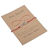 HooAMI Make a Wish Bracelet Love Infinity Charm Red String Friendship Bracelet