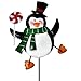 Christmas Yard Garden Stakes Decor Set of 4 Cheerful Characters 2 Penguins Snowman and Santa Claus Metal Signs for Home Outdoor Lawn Pathway Walkway Driveway Holiday Decorations by Gift Boutique