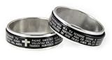 S32 Black Stainless Steel Spinner Ring Spanish Our