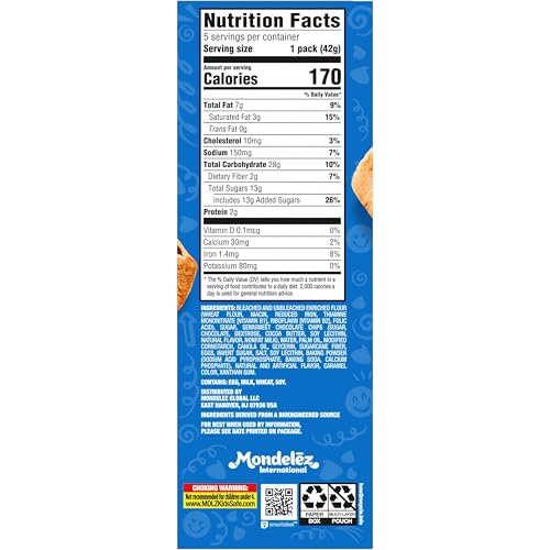 CHIPS AHOY! BAKED BITES, BLONDIE, 5 – 1.5 OZ SNACK PACKS (5 BITES PER PACK)