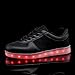 KaLeido Unisex Summer Style Mesh USB Charging 7 Colors LED Shoes Flashing Sneakers Light Up Sport Shoes (11 B(M) US Women/8.5 D(M) US Men, Black)