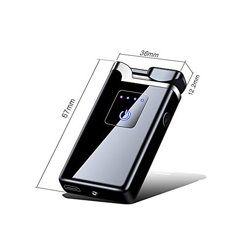 SunTime Dual Arc Lighter with Flashlight Plasma USB Rechargeable Flameless Windproof Mini Electric Double Arc Lighter for Cigar Candle Cigarette Pipe (Rainbow) - Thumbnail 3