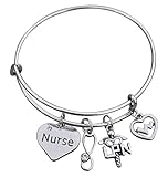 Infinity Collection LPN Gift- LPN Charm Bangle Bracelet- Licensed Nurse Practitioner Jewelry- Makes Perfect Nursing Appreciation Gift