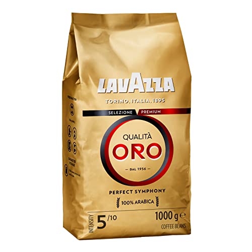 , Qualità Oro, Kaffeebohnen, mit Aromanoten von Früchten und Blumen, für einen Samtigen Espresso, 100 % Arabica Kaffeebohnen, Intensität 5/10, Mittlere Röstung, 1 kg